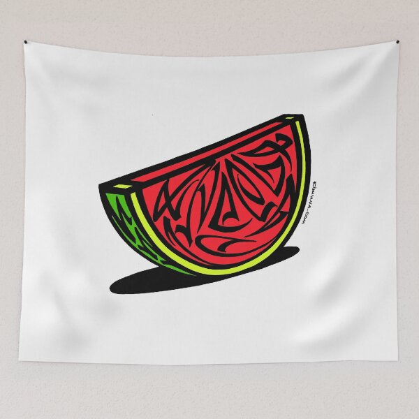 Item preview, Watermelon Modern Calligraphic ORNAMENT designed and sold by elmuna.