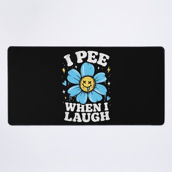 Item preview, I Pee When I Laugh Funny Flower Meme Retro Humor Design designed and sold by La-Nuna.