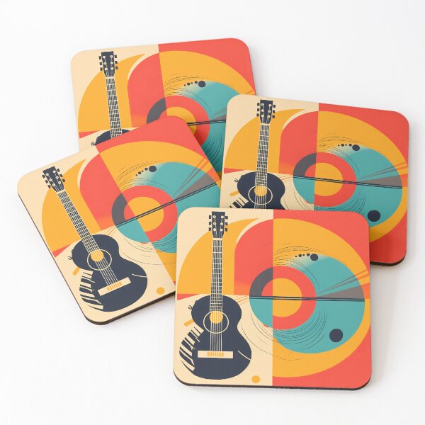 Item preview, Abstract colorful guitar picture. Digital illustration. Ready to poster usage designed and sold by anytka.