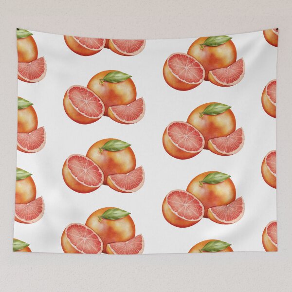 Item preview, Watercolor Grapefruit Citrus Fruit and Slices designed and sold by ArtTinulyaOk.
