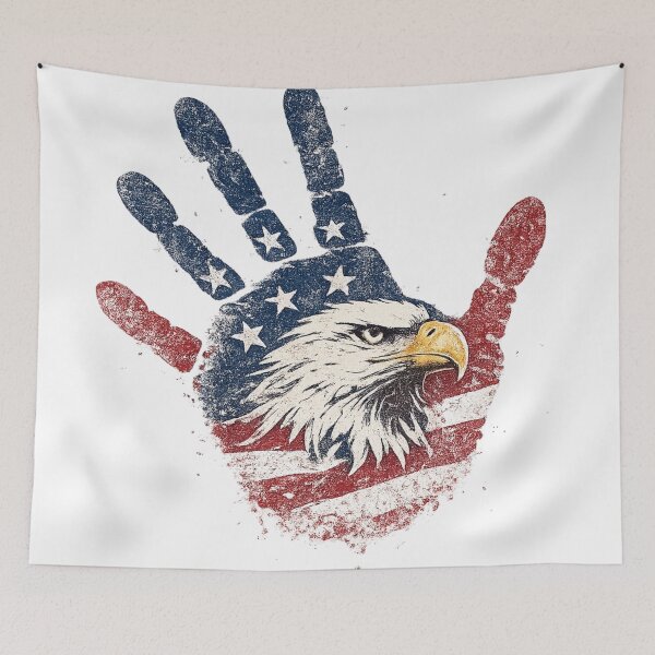 Item preview, American Eagle Handprint - Vintage Patriot Art designed and sold by BestDetailer.