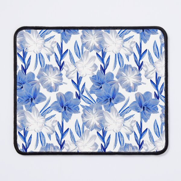 Item preview, Chinoiserie White Blue Amaryllis designed and sold by elenabdesigns.