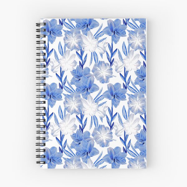 Item preview, Chinoiserie White Blue Amaryllis designed and sold by elenabdesigns.
