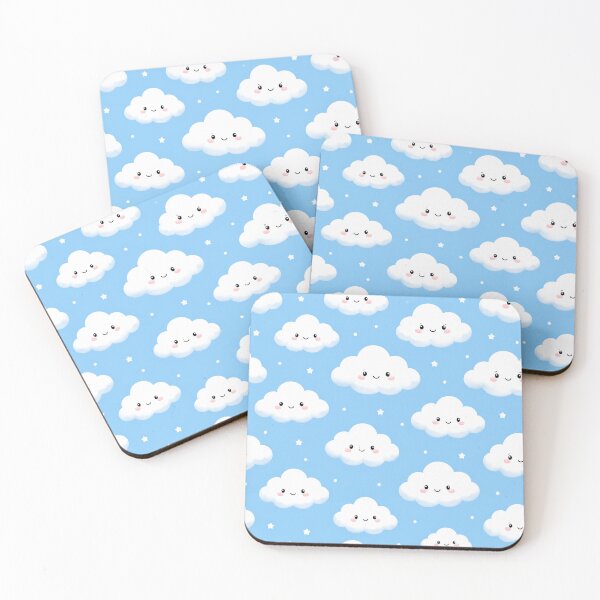 Item preview, Cute Kawaii Clouds Pattern designed and sold by Owcomm.