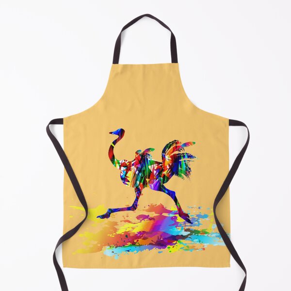 Item preview, Ostrich running, colorful tropical bird designed and sold by Arija07.