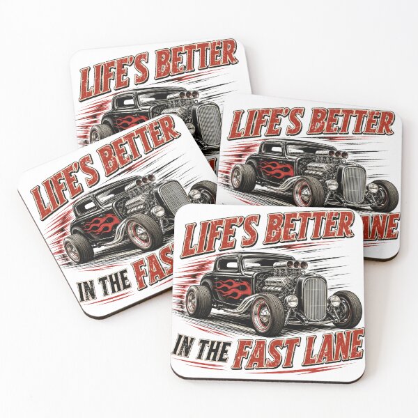 Item preview, Life's Better in the Fast Lane | Hot Rod & Classic Car Enthusiast T-Shirt designed and sold by Danny's Tees.