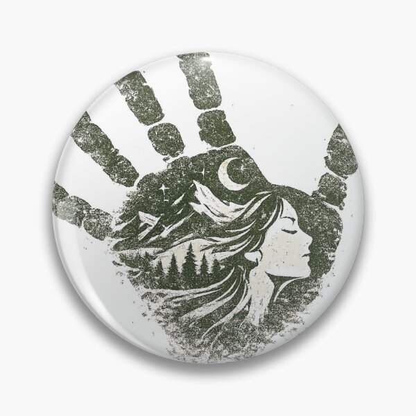 Item preview, Mountain Soul Handprint - Vintage Nature Woman Art designed and sold by BestDetailer.