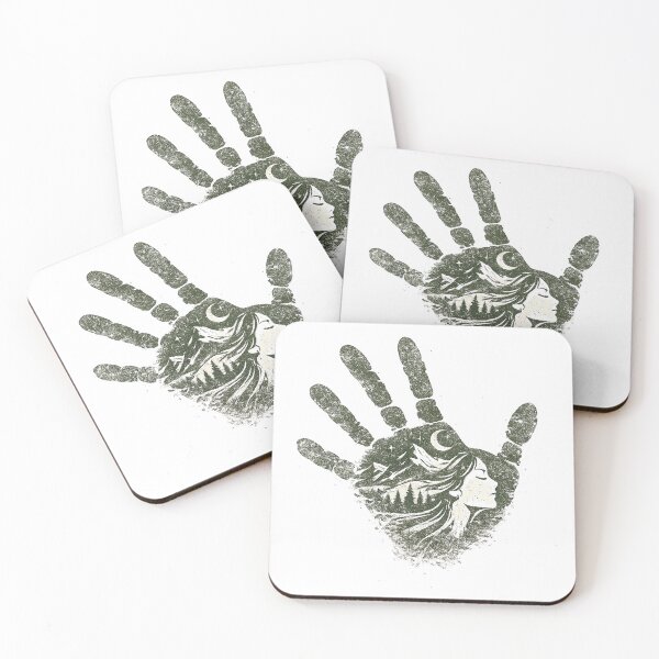 Item preview, Mountain Soul Handprint - Vintage Nature Woman Art designed and sold by BestDetailer.