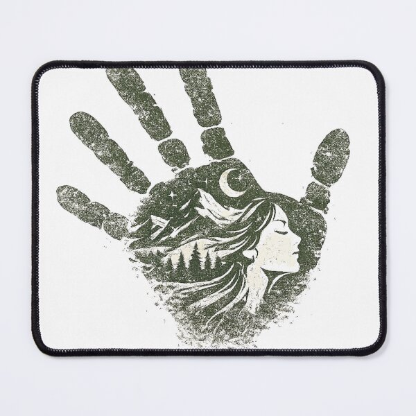 Item preview, Mountain Soul Handprint - Vintage Nature Woman Art designed and sold by BestDetailer.