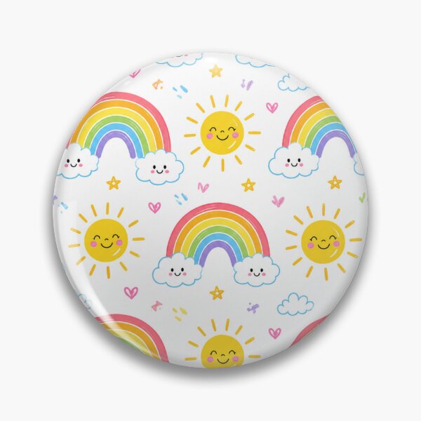 Item preview, Cute Kawaii Rainbows and Smiling Suns Seamless Pattern designed and sold by Owcomm.