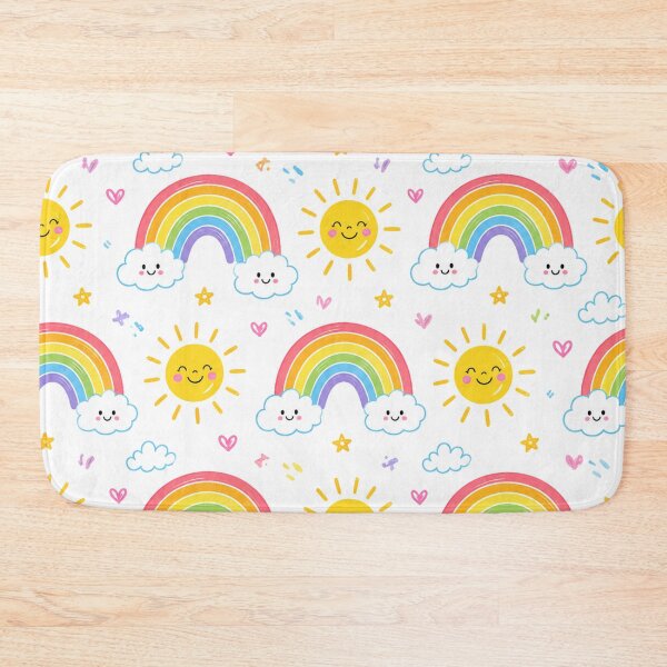 Item preview, Cute Kawaii Rainbows and Smiling Suns Seamless Pattern designed and sold by Owcomm.