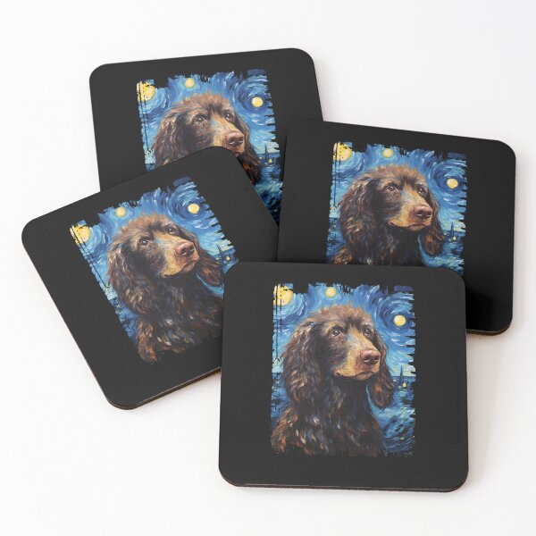 Item preview, Funny Irish Water Spaniel Starry Night Illustration Mom Dad Kids designed and sold by rafaeltto.