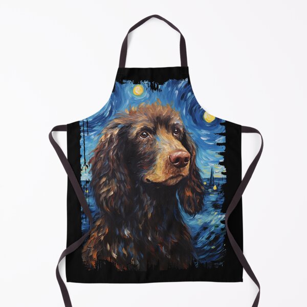Item preview, Funny Irish Water Spaniel Starry Night Illustration Mom Dad Kids designed and sold by rafaeltto.