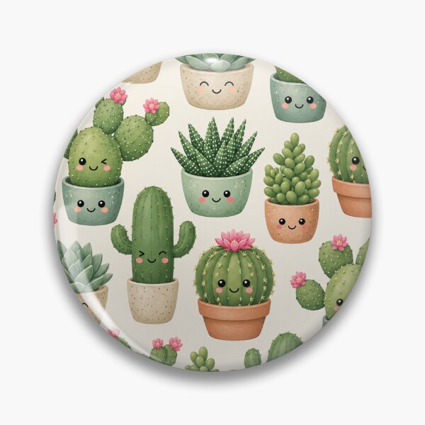 Item preview, Cute Happy Cacti Pattern designed and sold by Owcomm.