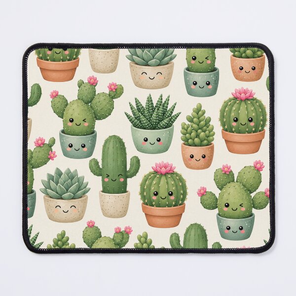 Item preview, Cute Happy Cacti Pattern designed and sold by Owcomm.
