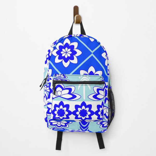 Item preview, Blue Blossom Symmetry Folk Art Seamless Floral Geometric Pattern designed and sold by Ei-Ei.