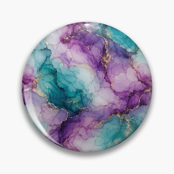 Item preview, Teal and Purple Marble Gold Veins designed and sold by Owcomm.