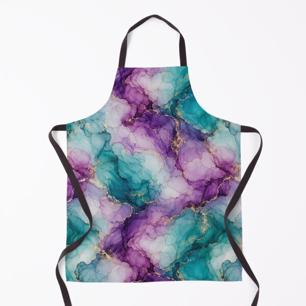 Item preview, Teal and Purple Marble Gold Veins designed and sold by Owcomm.