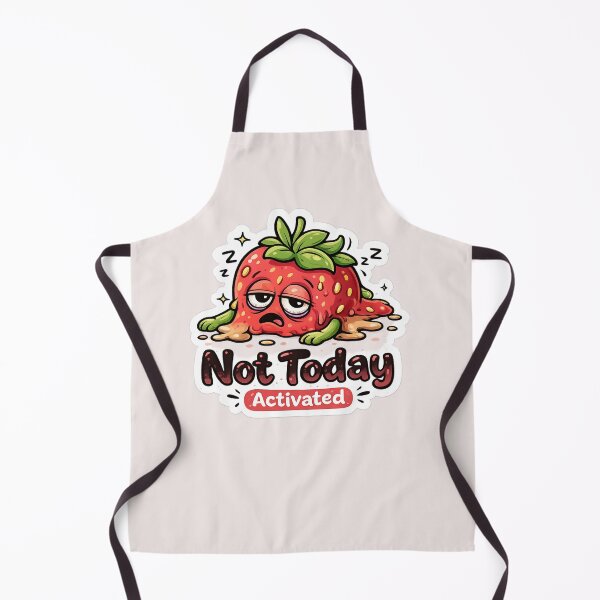 Item preview, Not Today – Cute Lazy Strawberry Sticker designed and sold by Rosa Studio.