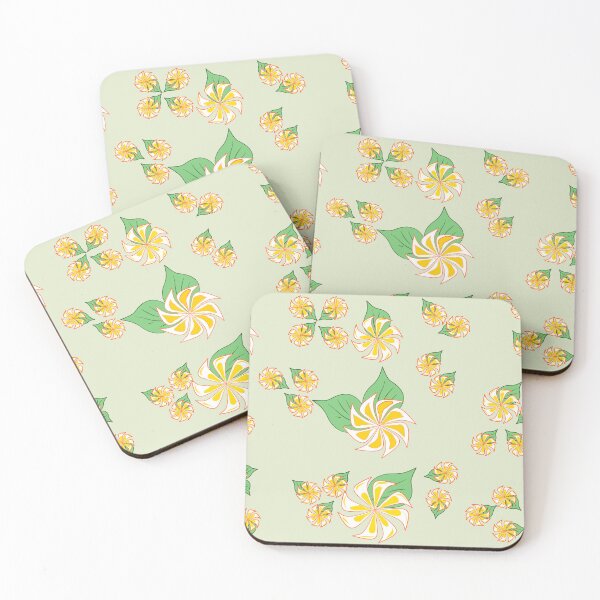 Item preview, Golden Pinwheel Floral Seamless Pattern with Green Leaves designed and sold by Ei-Ei.