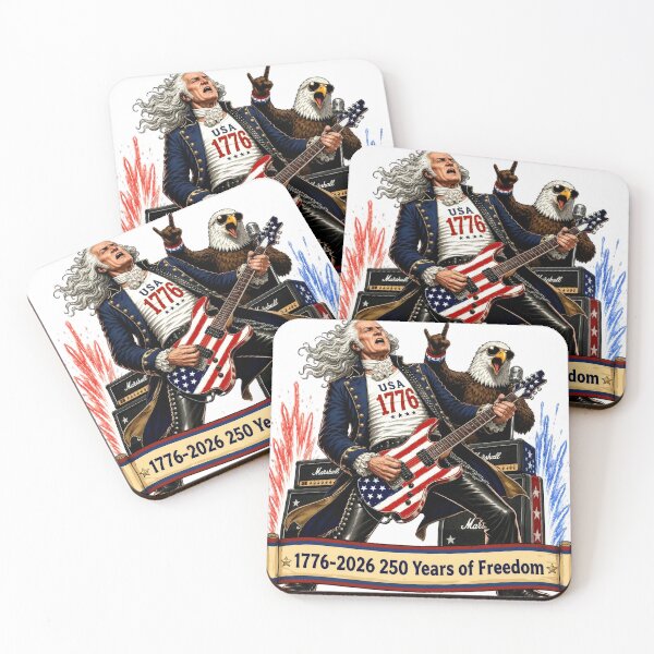 Item preview, Rockstar George Washington Guitar 4th of July Design designed and sold by Zara Art House.