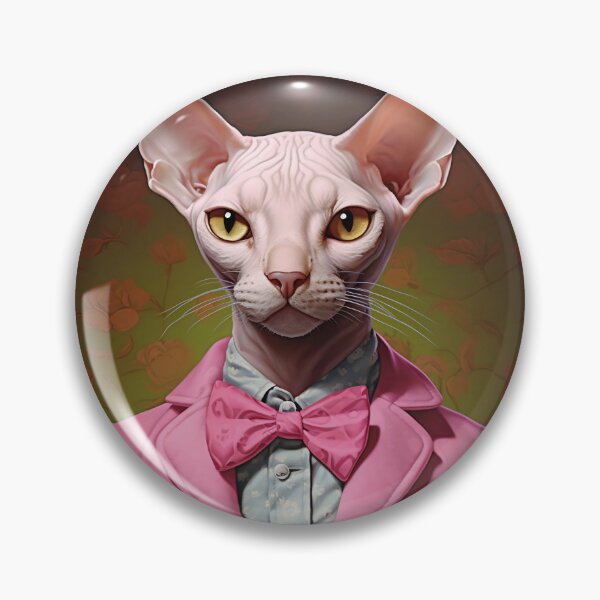Item preview, Sphynx cat in a pink jacket and bow designed and sold by anytka.