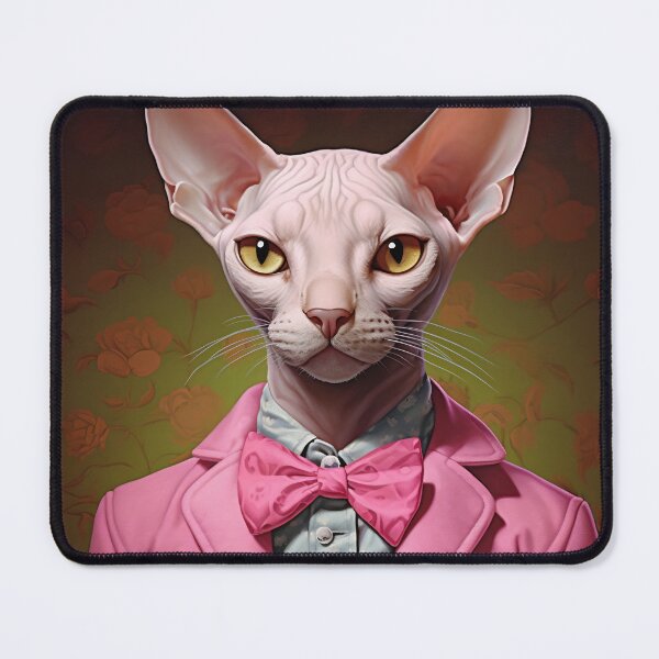 Item preview, Sphynx cat in a pink jacket and bow designed and sold by anytka.