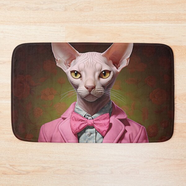 Item preview, Sphynx cat in a pink jacket and bow designed and sold by anytka.