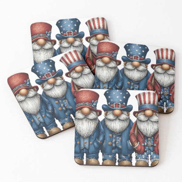Item preview, Patriotic Uncle Sam Gnome Trio designed and sold by Boddicca.