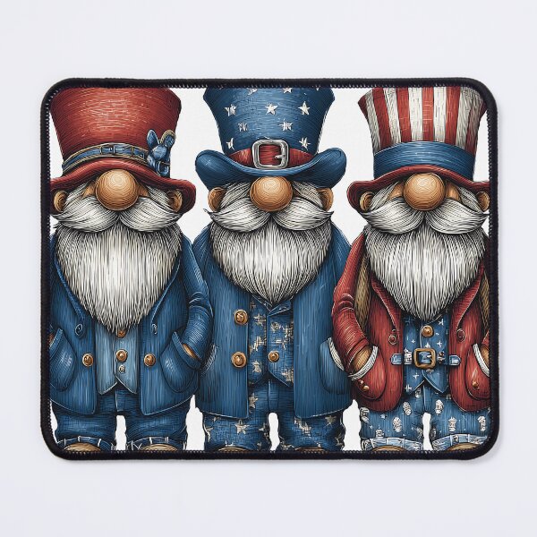 Item preview, Patriotic Uncle Sam Gnome Trio designed and sold by Boddicca.