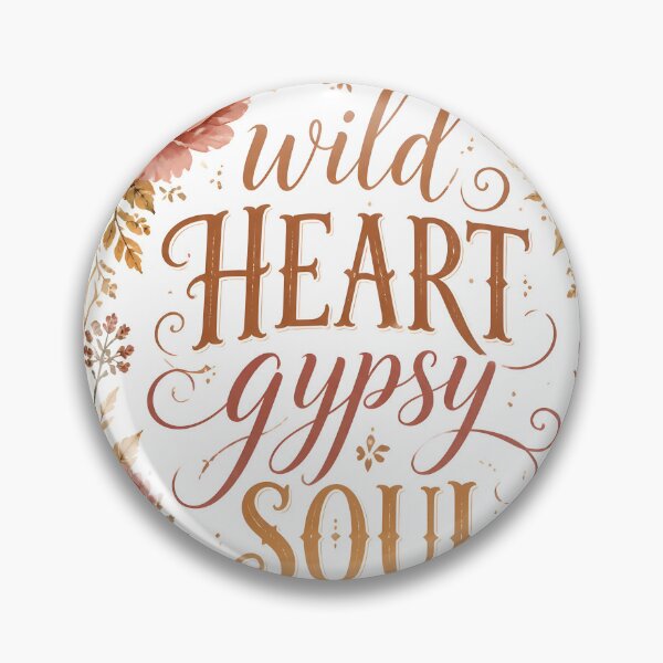 Item preview, Wild Heart Gypsy Soul Boho Floral Typography designed and sold by Luna-Flow.