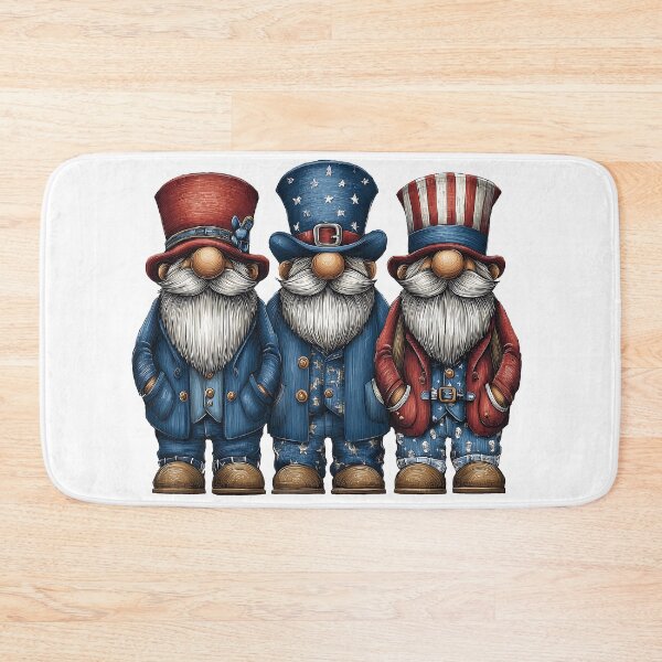 Item preview, Patriotic Uncle Sam Gnome Trio designed and sold by Boddicca.