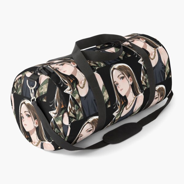 Item preview, Fashion - Woman in Camouflage Camo Jacket Tank Top Gold Chain Anime Variant 3 designed and sold by AnimeShin.