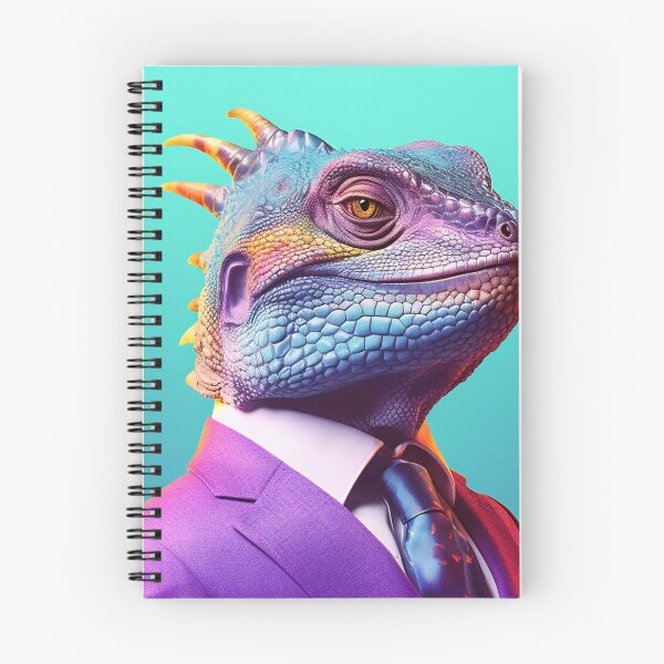 Item preview, Lizard in a colorful suit and tie. Vibrant colors designed and sold by anytka.