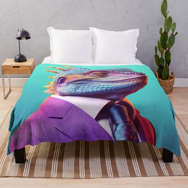 Item preview, Lizard in a colorful suit and tie. Vibrant colors designed and sold by anytka.