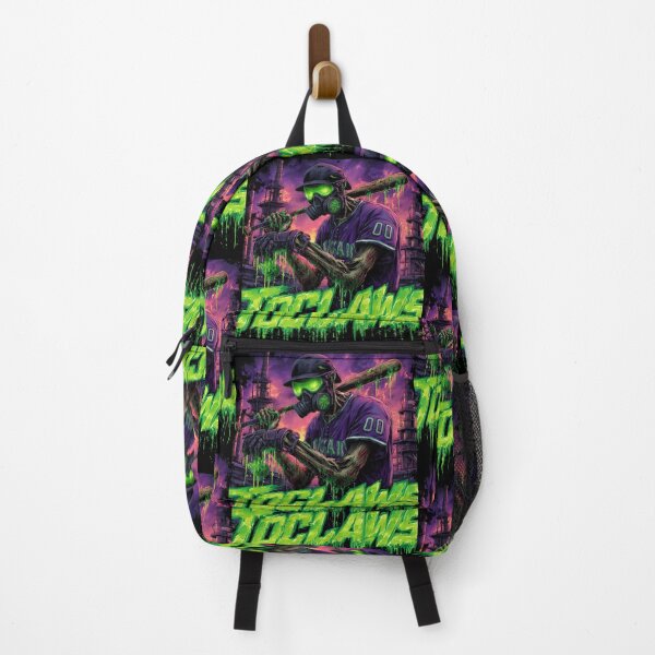 Item preview, TOCOCLAWS Zombie Slugger: Radioactive Baseball Gas Mask Throw Blanket designed and sold by TOCOCLAWS.