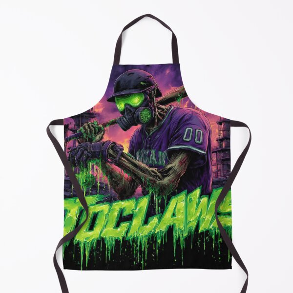 Item preview, TOCOCLAWS Zombie Slugger: Radioactive Baseball Gas Mask Throw Blanket designed and sold by TOCOCLAWS.