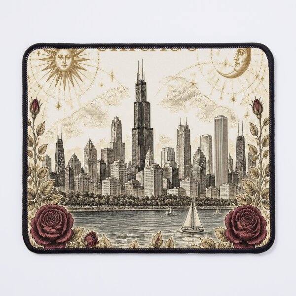 Item preview, Chicago Vintage Ivory T-Shirt – Elegant Chicago Gift for Women designed and sold by SunnyDesign82.