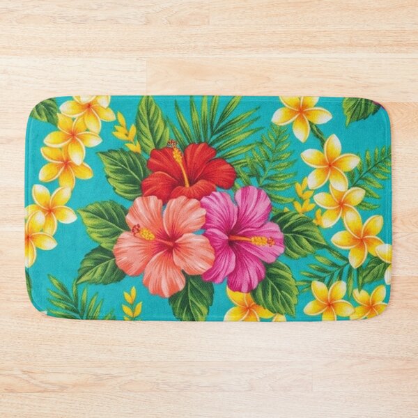 Item preview, Tropical Hibiscus and Plumeria Floral Pattern designed and sold by Owcomm.