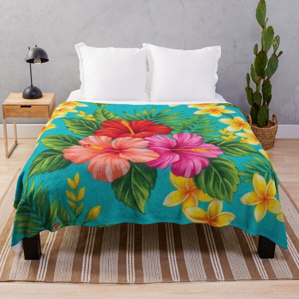 Item preview, Tropical Hibiscus and Plumeria Floral Pattern designed and sold by Owcomm.