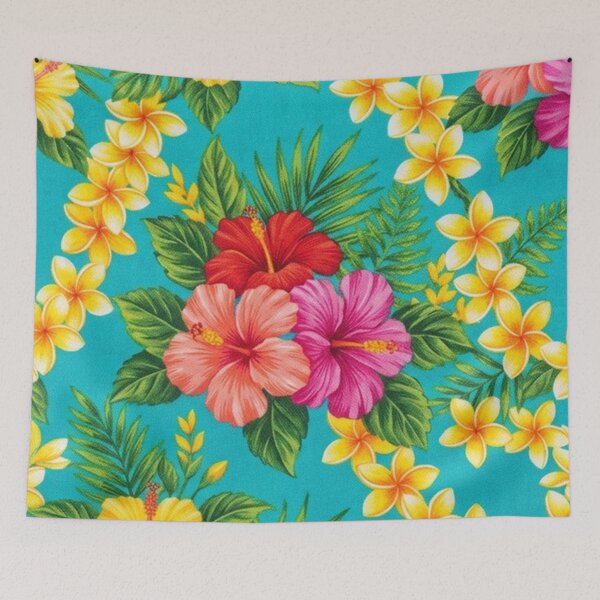 Item preview, Tropical Hibiscus and Plumeria Floral Pattern designed and sold by Owcomm.