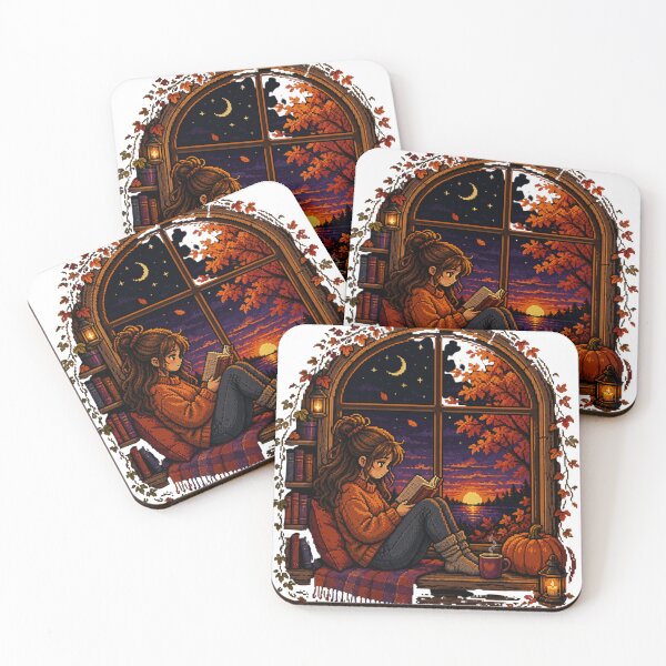 Item preview, Retro Arcade Autumn Reading Girl designed and sold by MySthore.