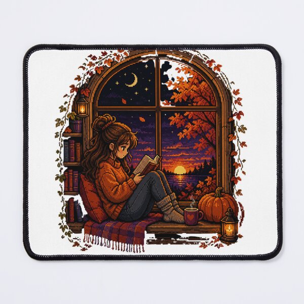 Item preview, Retro Arcade Autumn Reading Girl designed and sold by MySthore.