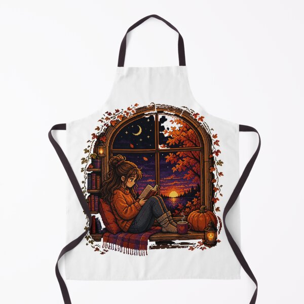 Item preview, Retro Arcade Autumn Reading Girl designed and sold by Mysthor-Designs.
