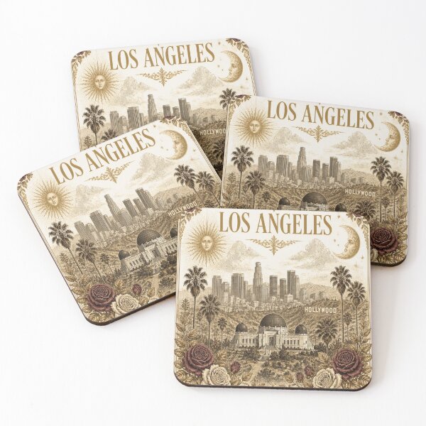 Item preview, Los Angeles Vintage Ivory T-Shirt – Elegant LA Gift for Women designed and sold by SunnyDesign82.