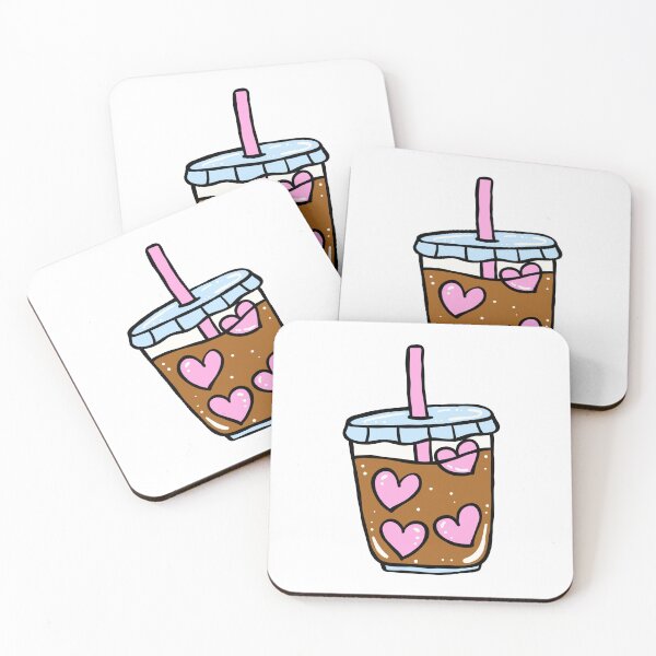 Item preview, Iced Coffee | Iced Coffee Lover | Cute Iced Coffee Cup | Hearts | Pink designed and sold by PrintEveryday.