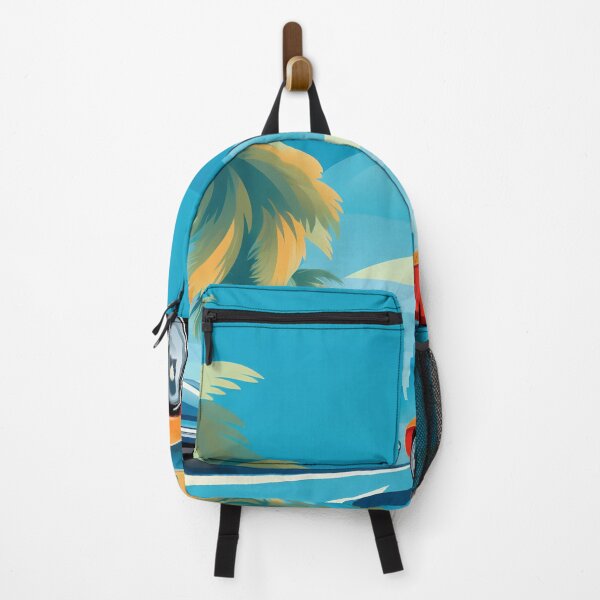 Item preview, The futuristic retro landscape of the 80s. Illustration of the car and palm trees in retro style and vivid colors. Suitable for the design of the 80s style designed and sold by anytka.