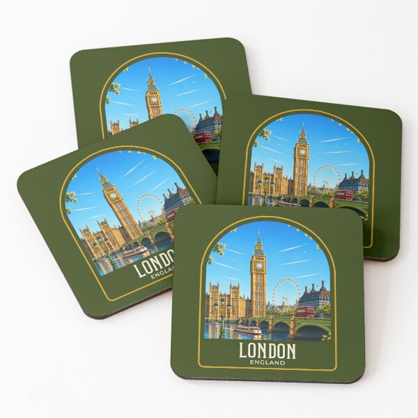 Item preview, London Vintage Travel Illustration designed and sold by HomeLivingCo.