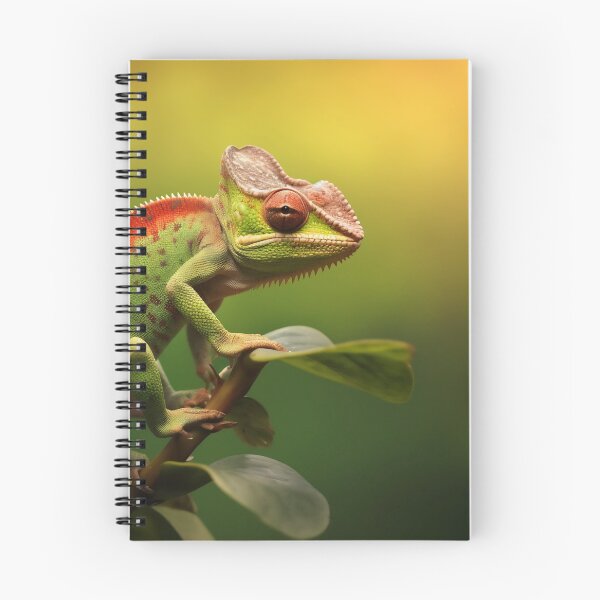 Item preview, Lizard chameleon on green floral background designed and sold by anytka.
