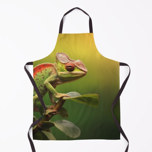 Item preview, Lizard chameleon on green floral background designed and sold by anytka.